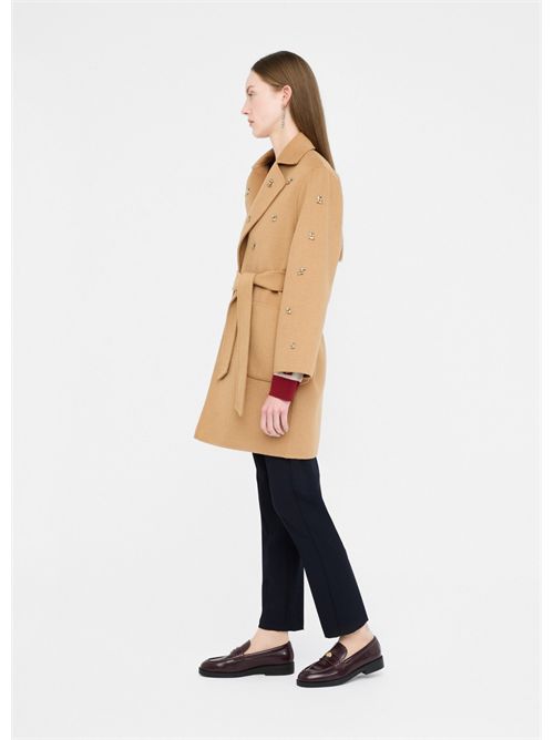 Cappotto in lana con ricami gioiello LIU JO | MF5111T4627/71320